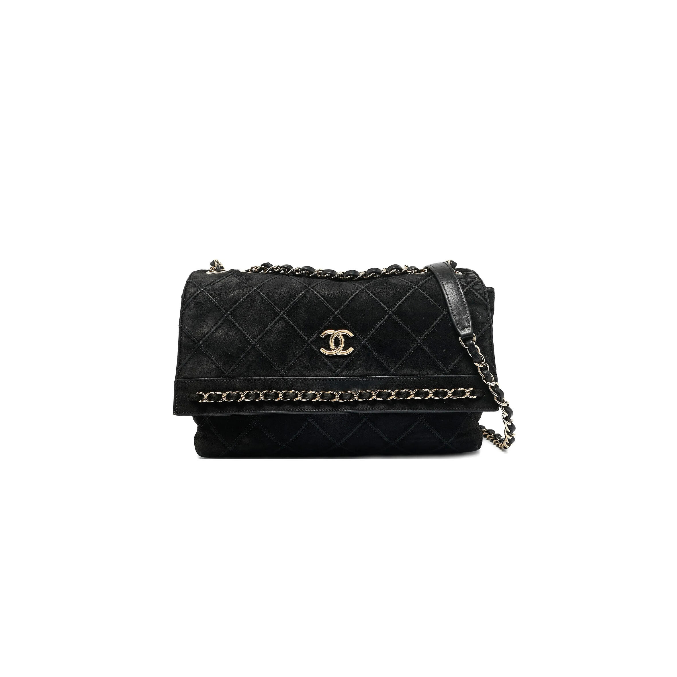 CHANEL CLASSIC FLAP SUEDE BAG (26*17*8.5cm)